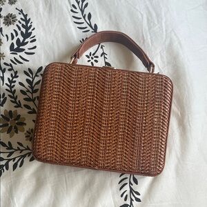 Moda Luxe Tan Woven Mini Bag